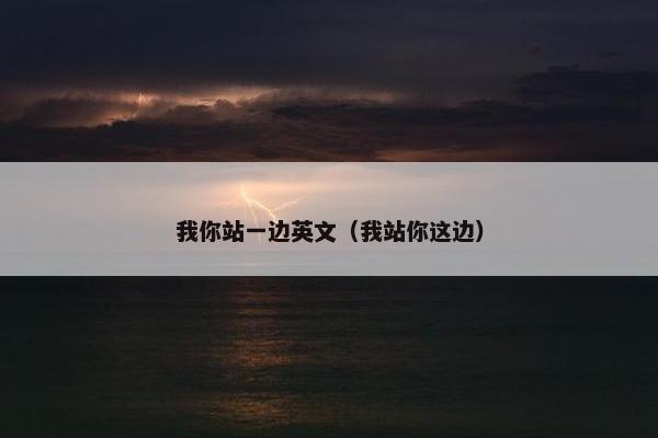 我你站一边英文（我站你这边）