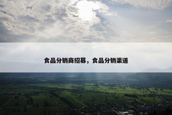 食品分销商招募，食品分销渠道