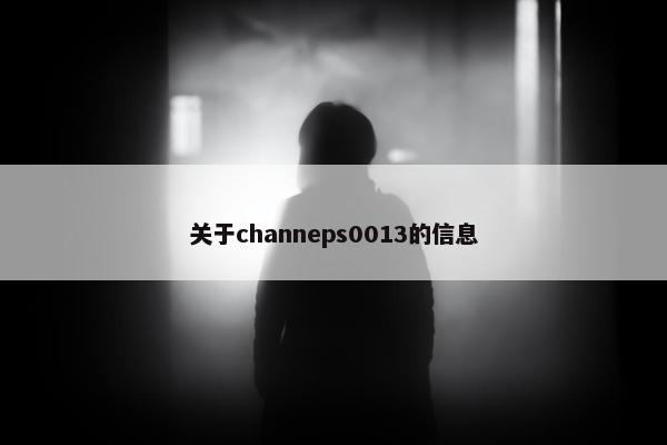 关于channeps0013的信息