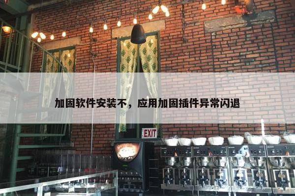 加固软件安装不，应用加固插件异常闪退