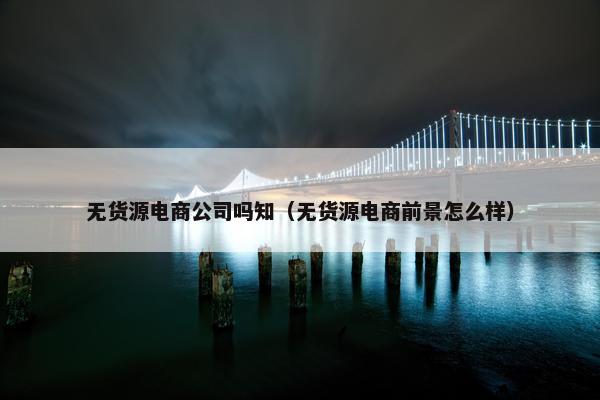 无货源电商公司吗知（无货源电商前景怎么样）