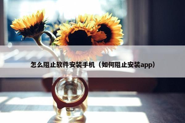 怎么阻止软件安装手机（如何阻止安装app）