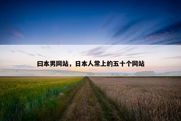 曰本男网站，日本人常上的五十个网站