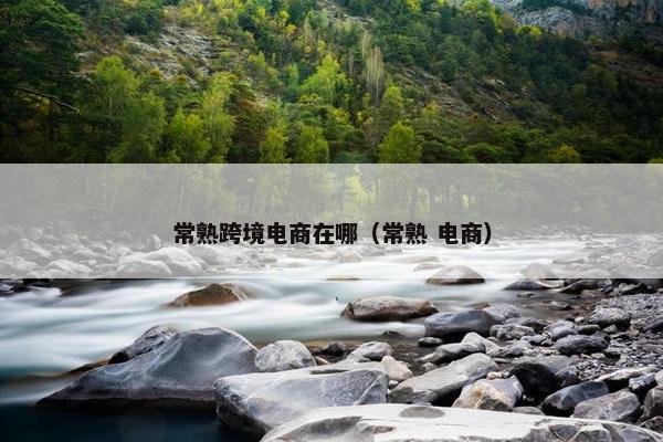 常熟跨境电商在哪（常熟 电商）