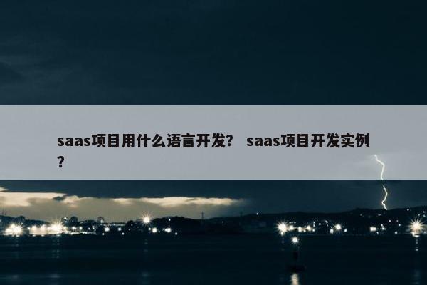 saas项目用什么语言开发？ saas项目开发实例？