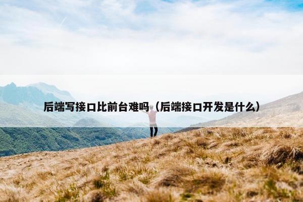 后端写接口比前台难吗（后端接口开发是什么）