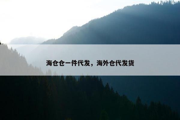 海仓仓一件代发，海外仓代发货