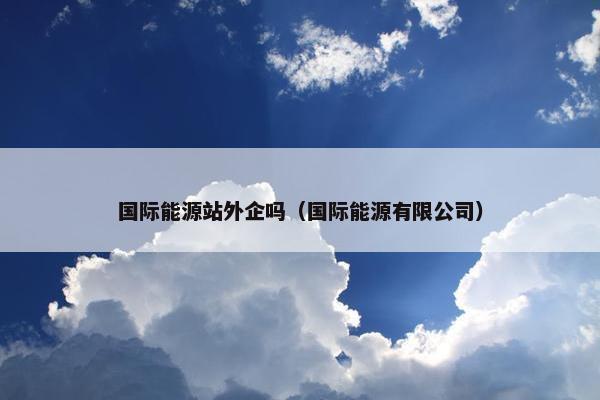 国际能源站外企吗（国际能源有限公司）