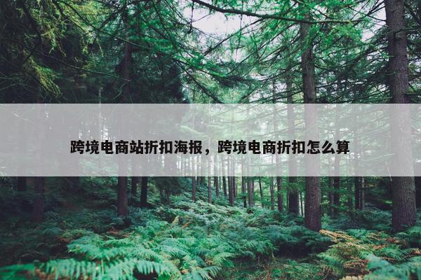 跨境电商站折扣海报，跨境电商折扣怎么算