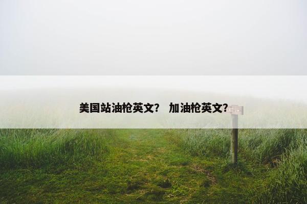 美国站油枪英文？ 加油枪英文？