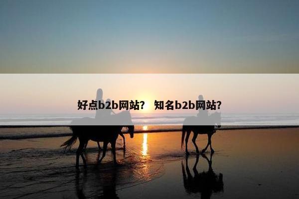 好点b2b网站？ 知名b2b网站？