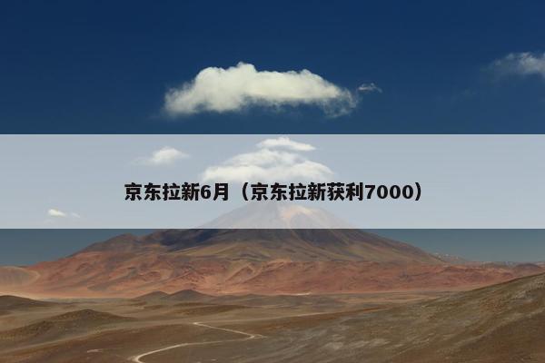 京东拉新6月（京东拉新获利7000）