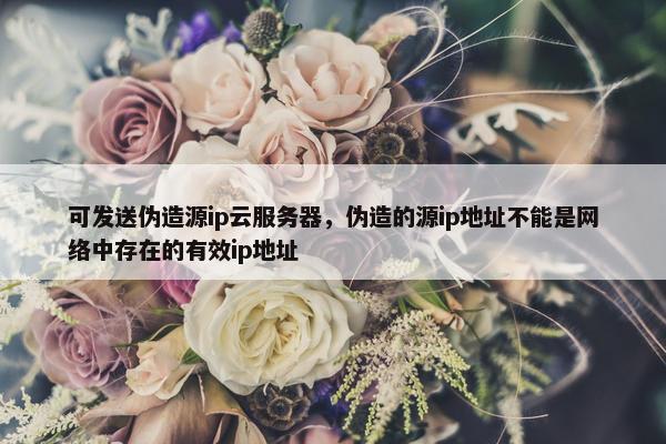 可发送伪造源ip云服务器，伪造的源ip地址不能是网络中存在的有效ip地址