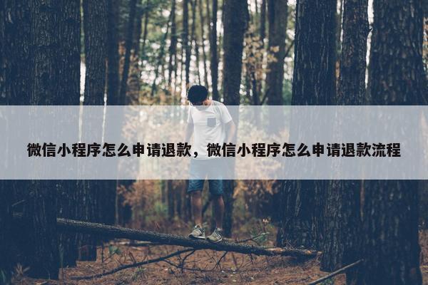 微信小程序怎么申请退款，微信小程序怎么申请退款流程