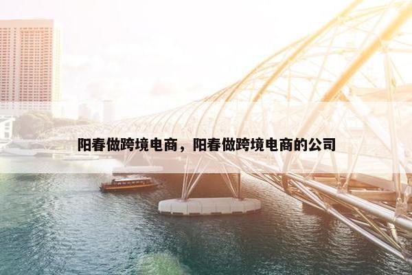 阳春做跨境电商，阳春做跨境电商的公司