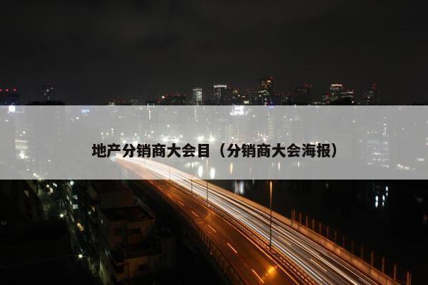 地产分销商大会目（分销商大会海报）