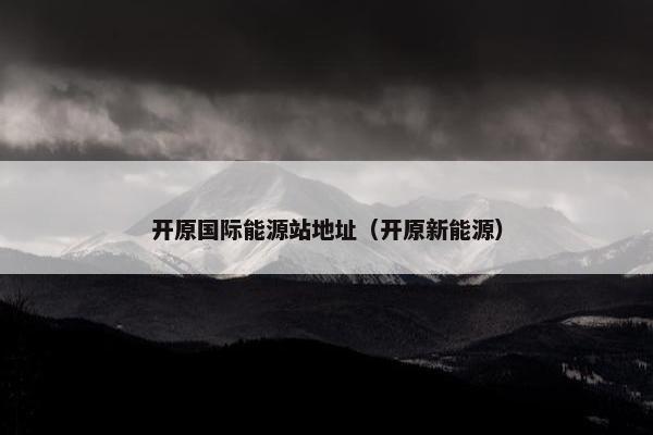 开原国际能源站地址（开原新能源）