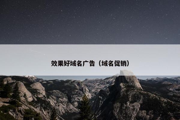 效果好域名广告（域名促销）
