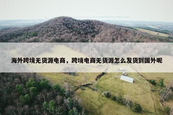 海外跨境无货源电商，跨境电商无货源怎么发货到国外呢