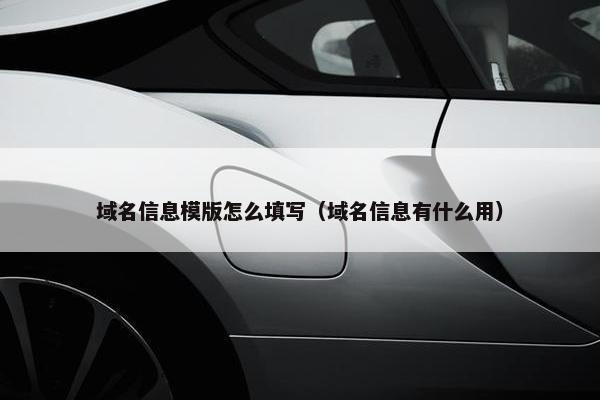 域名信息模版怎么填写（域名信息有什么用）