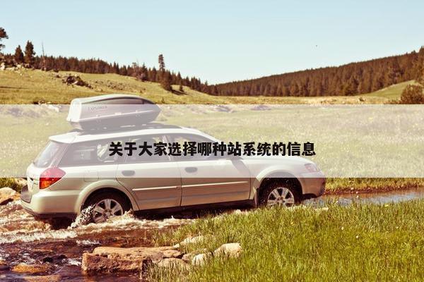 关于大家选择哪种站系统的信息