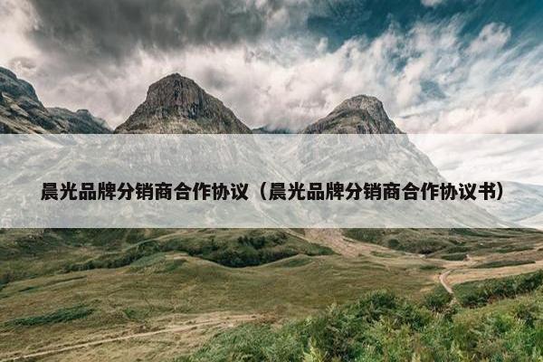 晨光品牌分销商合作协议（晨光品牌分销商合作协议书）