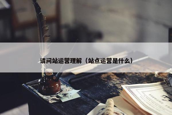 请问站运营理解（站点运营是什么）