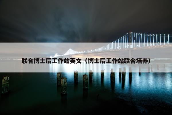 联合博士后工作站英文（博士后工作站联合培养）
