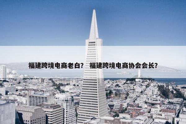 福建跨境电商老白？ 福建跨境电商协会会长？