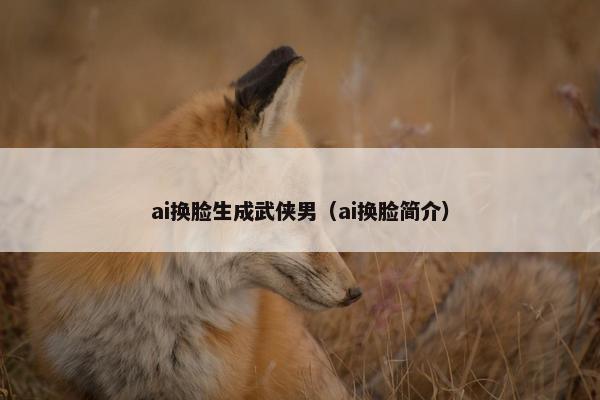 ai换脸生成武侠男（ai换脸简介）