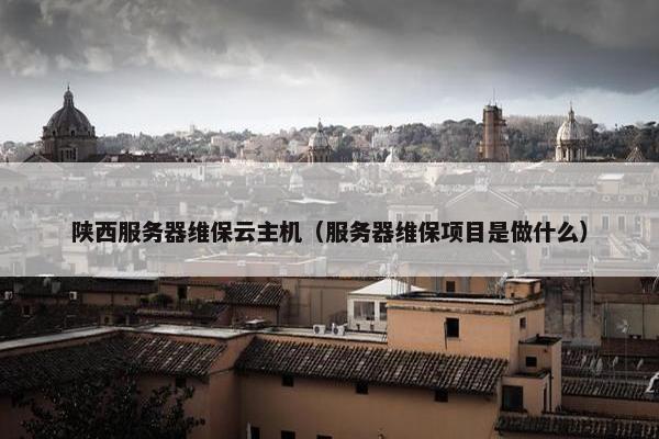 陕西服务器维保云主机（服务器维保项目是做什么）