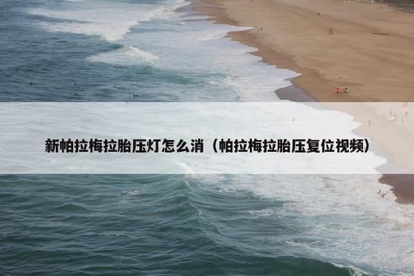 新帕拉梅拉胎压灯怎么消（帕拉梅拉胎压复位视频）
