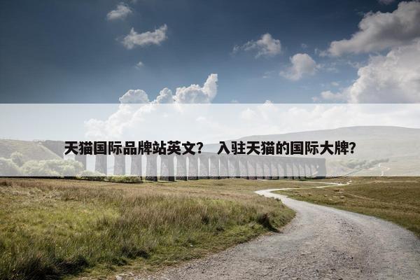 天猫国际品牌站英文？ 入驻天猫的国际大牌？