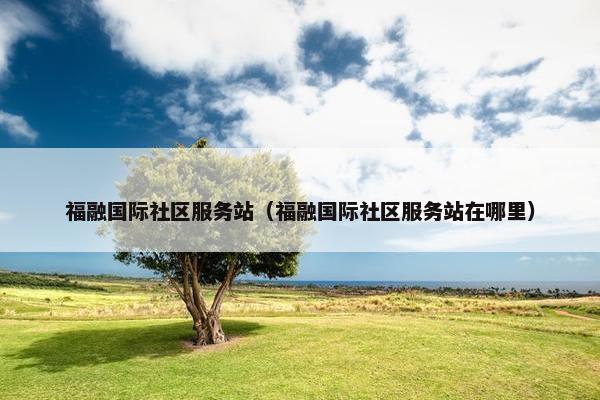 福融国际社区服务站（福融国际社区服务站在哪里）