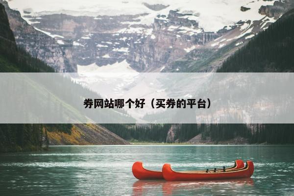 券网站哪个好（买券的平台）