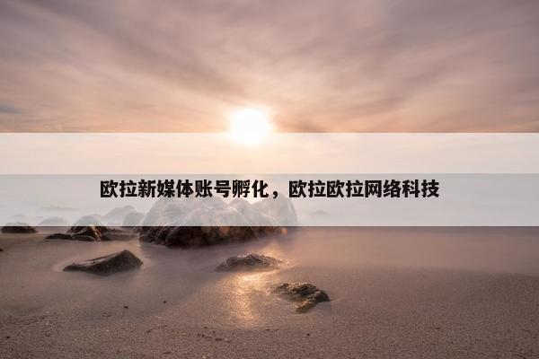 欧拉新媒体账号孵化，欧拉欧拉网络科技