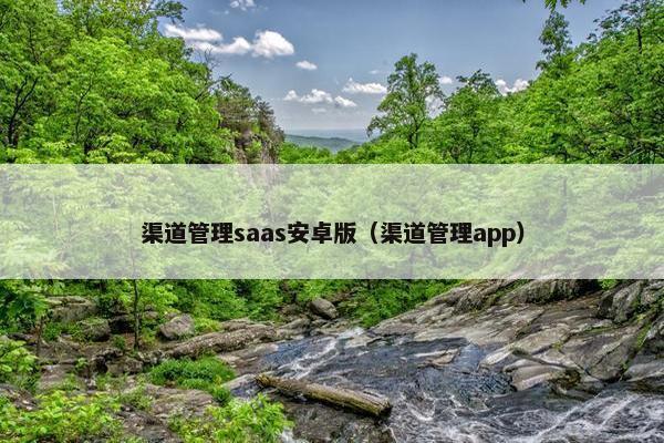 渠道管理saas安卓版（渠道管理app）