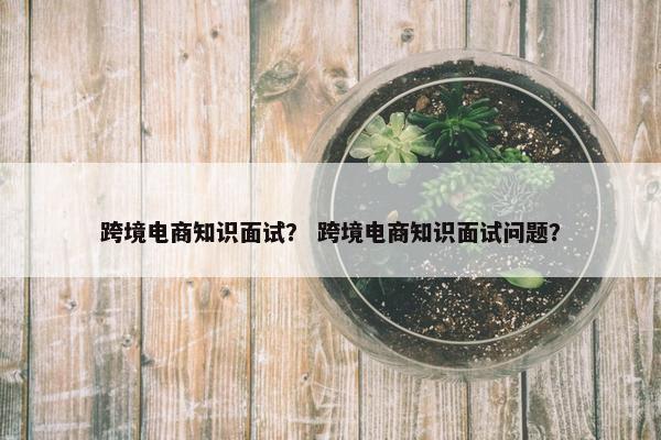 跨境电商知识面试？ 跨境电商知识面试问题？