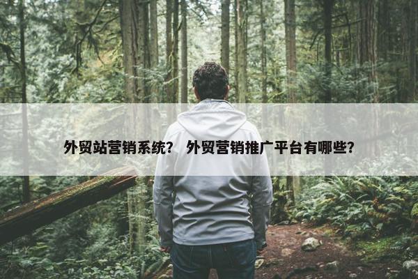 外贸站营销系统？ 外贸营销推广平台有哪些？