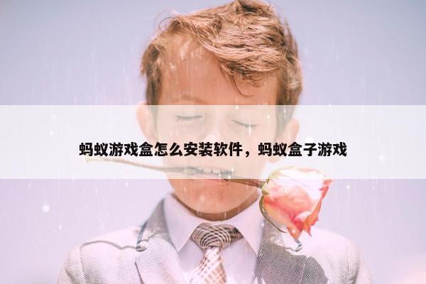 蚂蚁游戏盒怎么安装软件，蚂蚁盒子游戏
