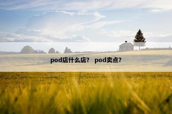pod店什么店？ pod卖点？