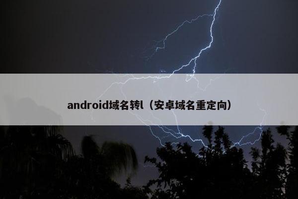 android域名转l（安卓域名重定向）