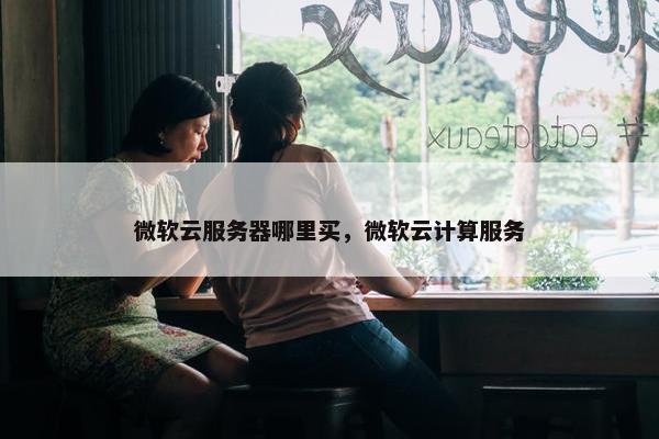 微软云服务器哪里买，微软云计算服务