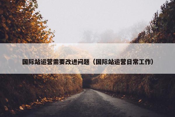 国际站运营需要改进问题（国际站运营日常工作）