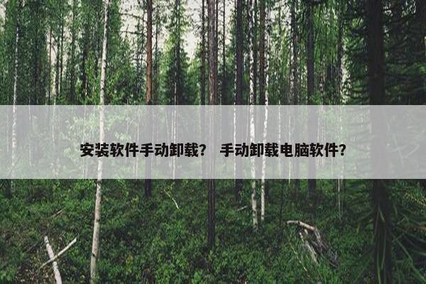 安装软件手动卸载？ 手动卸载电脑软件？