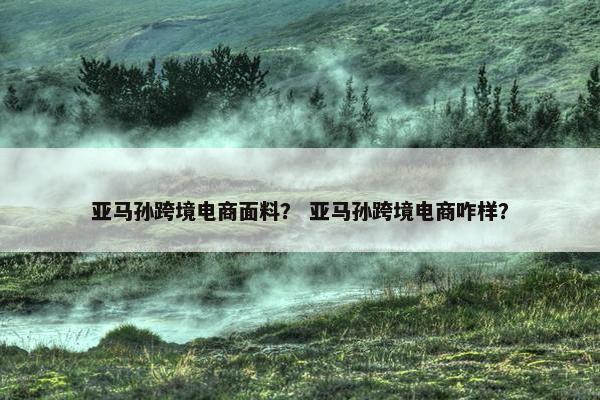 亚马孙跨境电商面料？ 亚马孙跨境电商咋样？