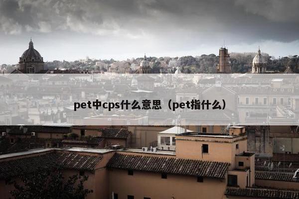 pet中cps什么意思（pet指什么）