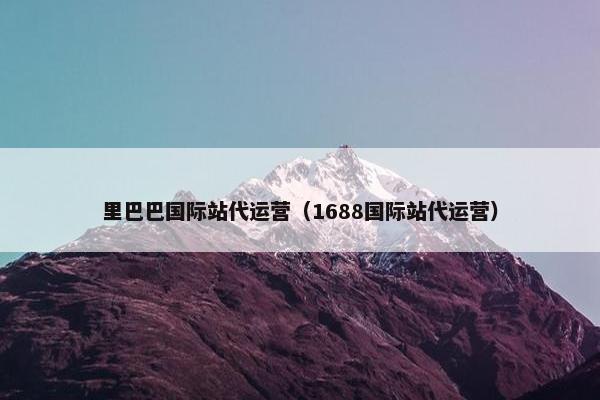 里巴巴国际站代运营（1688国际站代运营）