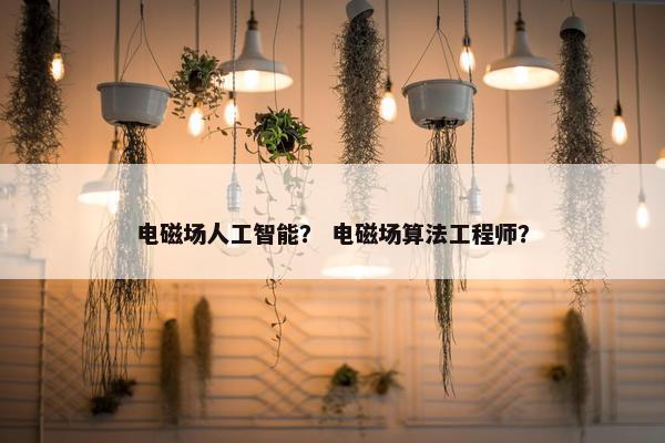 电磁场人工智能？ 电磁场算法工程师？