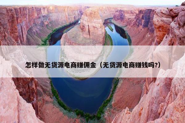 怎样做无货源电商赚佣金（无货源电商赚钱吗?）